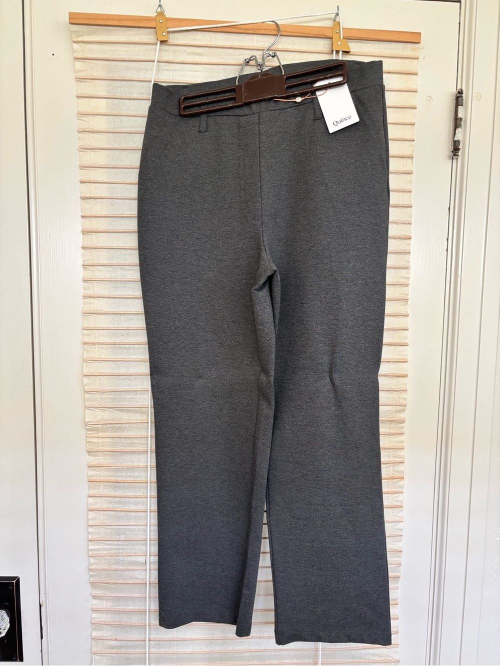 Quince Women's Wide-Leg Pants in Charcoal Gray